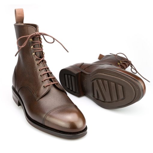 Carmina Dress Boots 80184 Oscar Brown Grain - Image 2