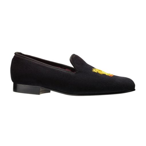 Crockett & Jones Albert Tofflor - Lion Rampant Black Velvet - Image 3