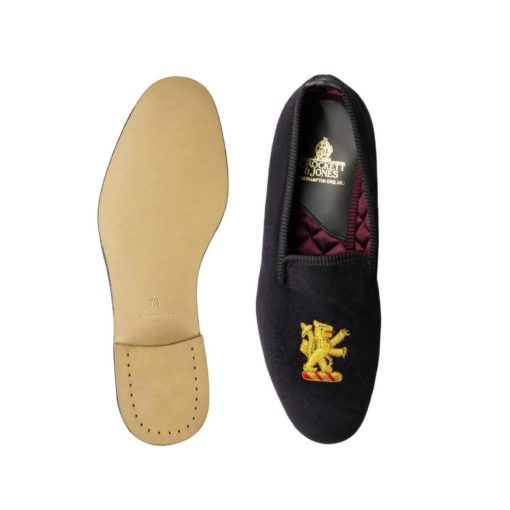 Crockett & Jones Albert Tofflor - Lion Rampant Black Velvet - Image 2