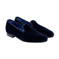 Crockett & Jones Albert Tofflor - Plain Navy Velvet