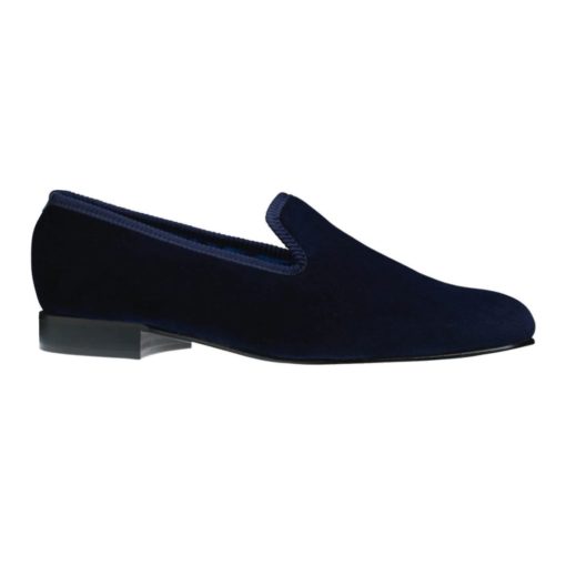 Crockett & Jones Albert Tofflor - Plain Navy Velvet - Image 3