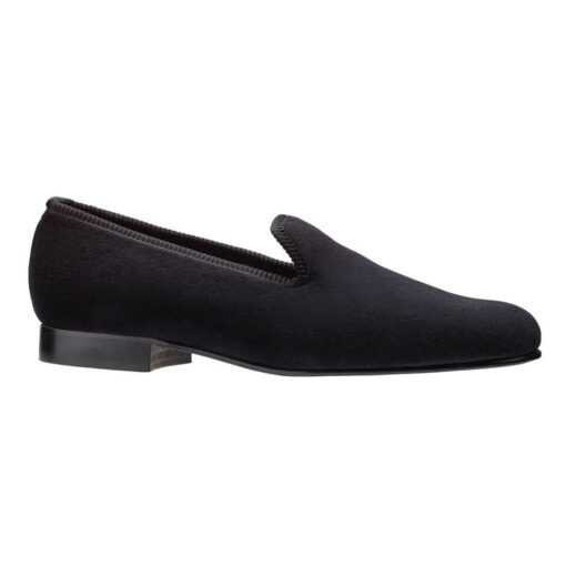 Crockett & Jones Albert Tofflor - Plain Black Velvet - Image 3