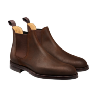 Crockett & Jones Chelsea V Dark Brown Rough-Out Suede
