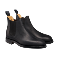 Crockett & Jones Chelsea V Black Rough-Out Suede